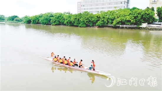 新會(huì)泓達(dá)堂陳皮龍舟隊(duì)積極備戰(zhàn)。