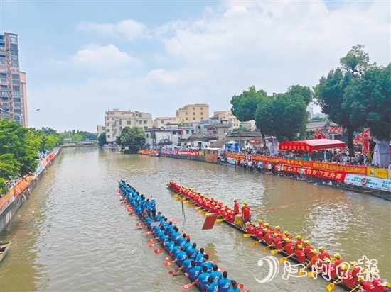 端午期間，新會(huì)各地共舉辦龍舟賽事活動(dòng)49場，吸引近10萬人次參與。