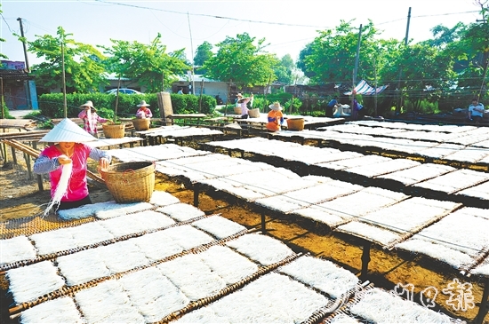 瀨粉是恩平最具代表性的傳統(tǒng)米制品之一，以爽滑彈牙的口感和濃郁的米香著稱。