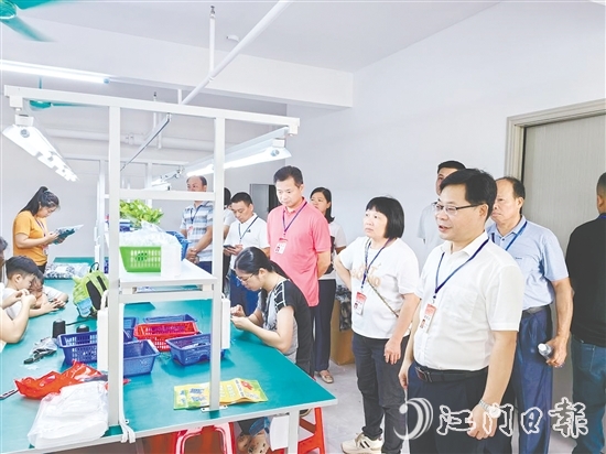 人大代表們實(shí)地視察幸福共富工坊。