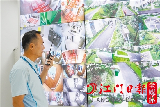 碧桂園·濱江天元小區(qū)的智能實(shí)時監(jiān)控系統(tǒng)大屏。