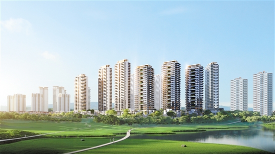 江發(fā)·翡翠觀瀾效果圖。僅為示意，以最終審批為準(zhǔn)。